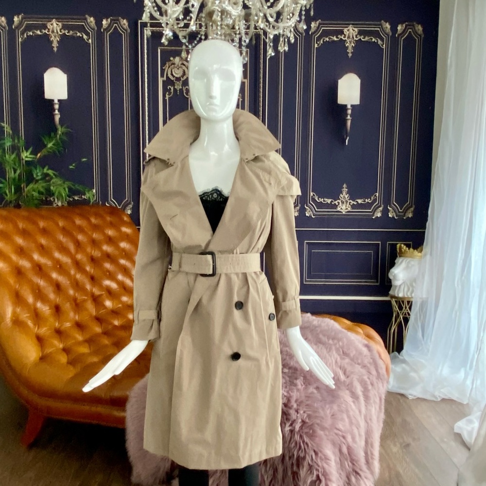 Burberry London Women’s Size 0 Khaki/Tan Trench/Raincoat - Picture 2 of 16